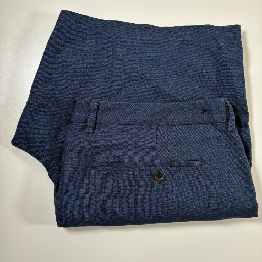 Tommy Bahama Linen Blend Shorts 43 10" Blue Coolmax Tropical (Tag 44)